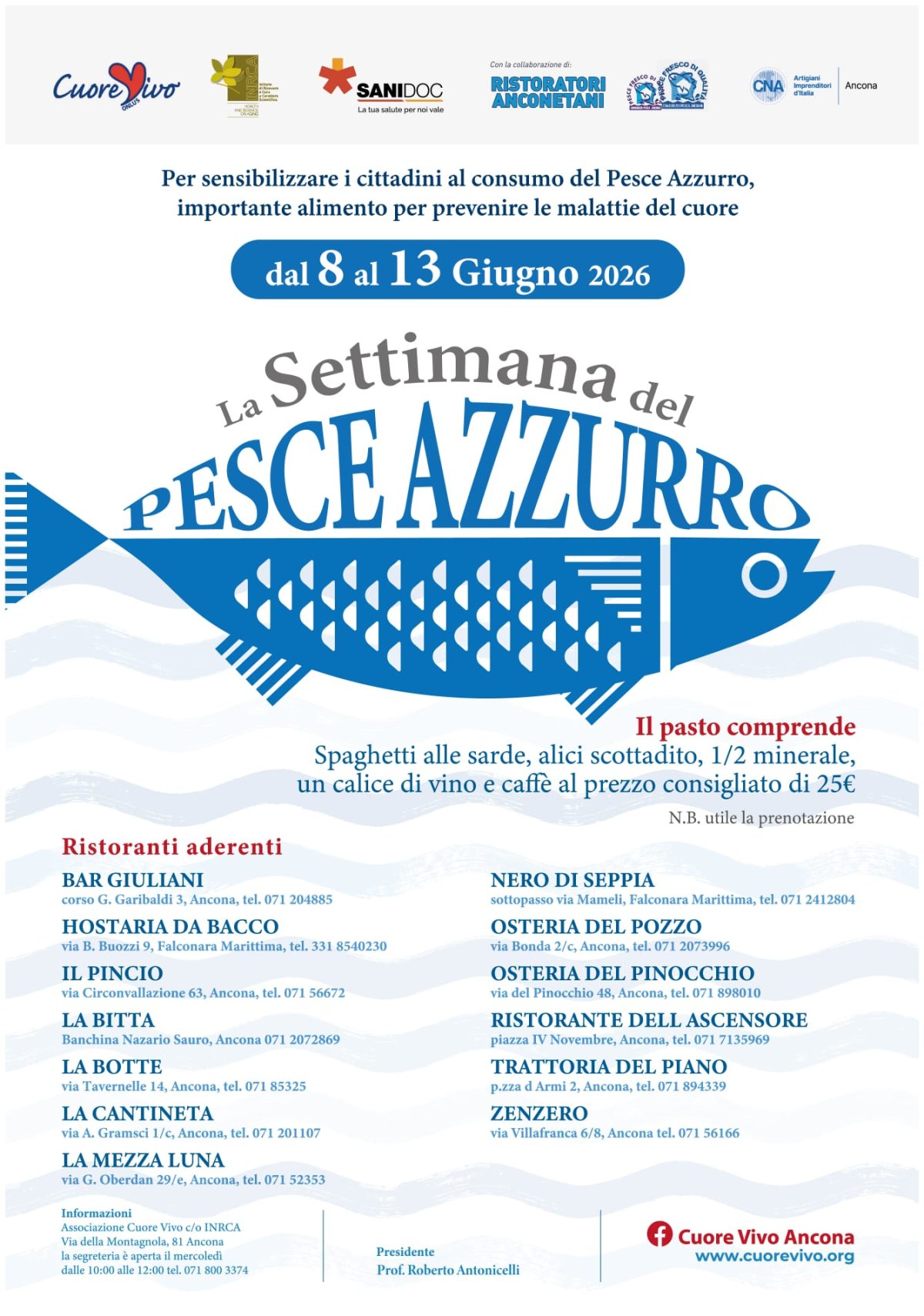 Settimana del pesce Azzurro dal 8 al 13 giugno